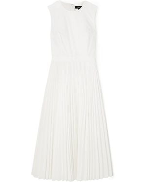 Theory Sleeveless Pleated Dress - White