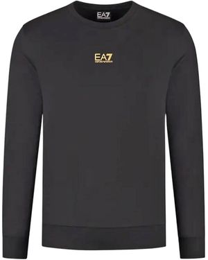 EA7 Logo-Print Sweatshirt - Black