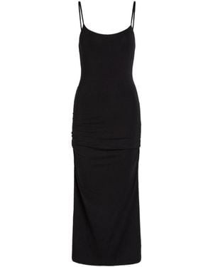 TOTEME Draped Jersey Midi Dress - Black