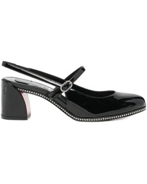 Christian Louboutin Crystal-Embellished Slingback Court Shoes - Black