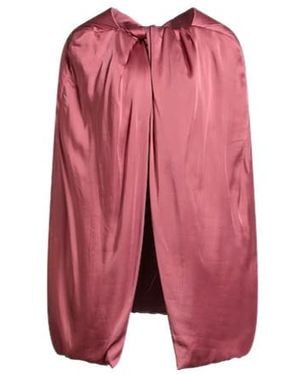 Rick Owens Minimalist Satin Cape - Red