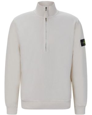 Stone Island Quarter-Zip Sweatshirt - Grey