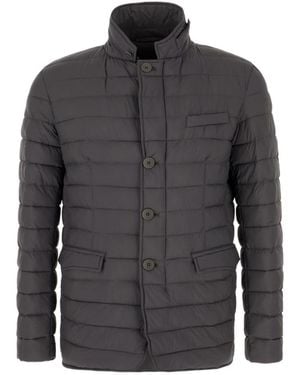 Herno Stand-Up Collar Cotton Jacket - Gray