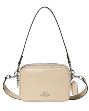 COACH Zippered Shoulder Bag - Natural
