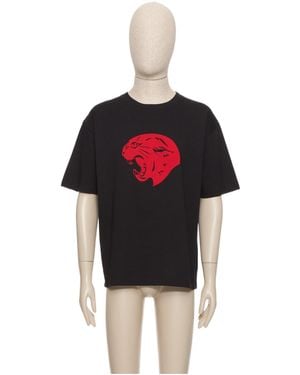 Valentino Panther Printed Crewneck T-Shirt - Red