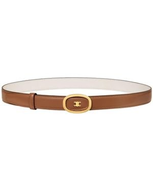 Celine Medium 25Mm Reversible Alix Belt - White