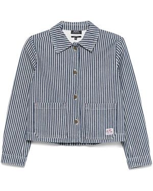 A.P.C. Frida Striped Jacket - Blue