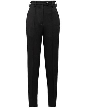 Prada High-Waist Tapered-Leg Trousers - Black