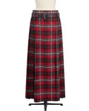 Dior Checked Skirt - Red