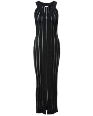 Nensi Dojaka Ribbed-Knit Maxi Dress - Black