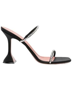 AMINA MUADDI Crystal Sandals - Black