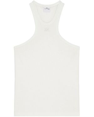Courreges Scuba-Jersey Tank Top - White