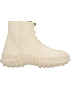 Marni Solid Color Ankle Boots - Natural