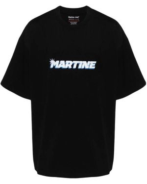 Martine Rose Logo Printed Crewneck T-Shirt - Black