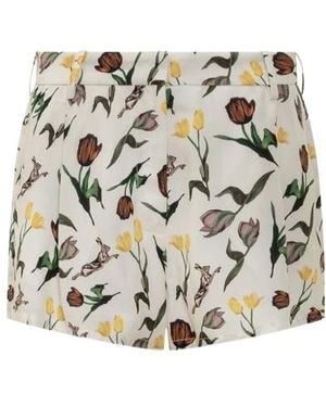 Marni Floral Printed Shorts - Metallic