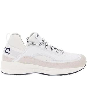 A.P.C. Logo Print Trainers - White