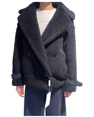 Max Mara Long Sleeves, A Collar, And Button Closure - Blue