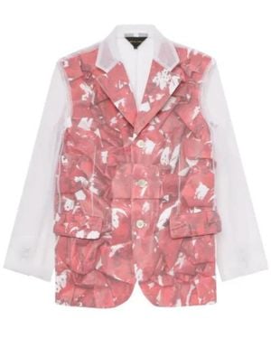 Comme des Garçons Long-Sleeved Suit Jacket - Pink
