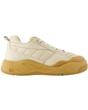 Ami Paris Ami 1509 Paneled Sneakers - Natural