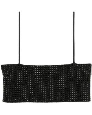 Alexander Wang Embellished Bandeau Bra - White