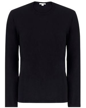 James Perse Long Sleeved Crew Neck T-Shirt - Blue