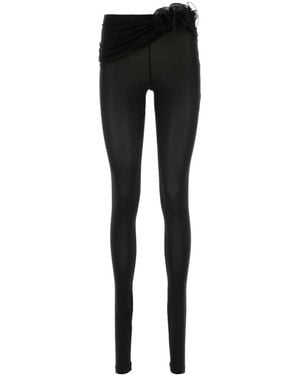 Magda Butrym Waist Wrap Jersey Leggings - Black