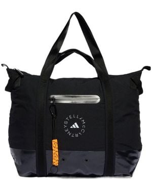 adidas By Stella McCartney Logo Printed Tote Bag - Black