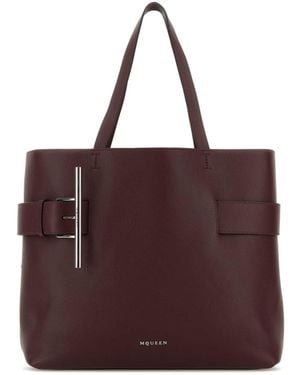 McQueen T-Bar Sling Top Handle Bag - Purple