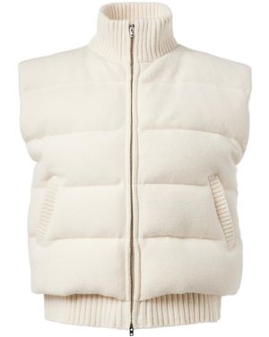 JOSEPH Quilted Vest-Style Jacket - White