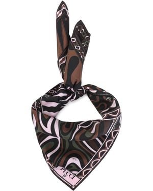 PUCCI Patterned Silk Scarf - White