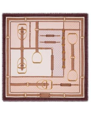 Gucci Graphic Printed Scarf - Pink