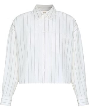 Weekend by Maxmara Wkdcertosa Striped Floral Panel Shirt - White