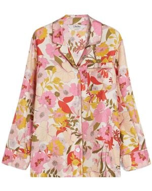 Max Mara 'S Alan Floral Printed Button-Up Shirt - Red