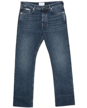 Givenchy Faded-Wash Raw-Cut Jeans - Blue