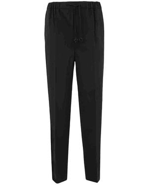 Max Mara Drawstring Casual Trousers - Black