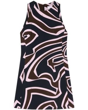 PUCCI Labirinto-Print Cady Dress - Blue