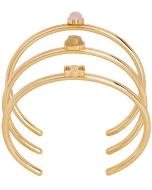 Celine Triomphe Indie Set Of 3 Cuffs - Metallic