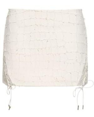 Dion Lee Leather Miniskirt - White