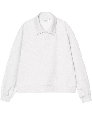Carhartt Brenta Polo Sweatshirt - White