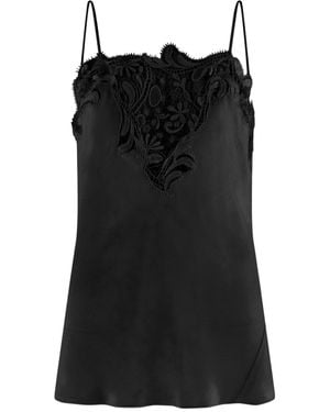 Ferragamo Lace Detail Camisole - Black