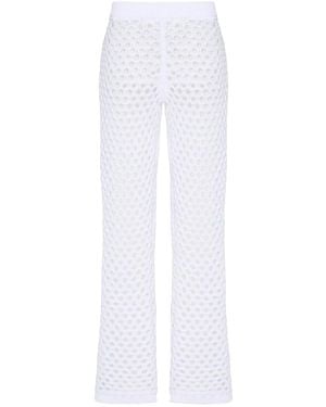 Valentino Flared Knitted Pants - White