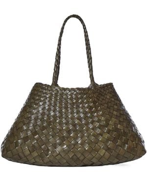 Dragon Diffusion Big Santa Croce Woven Leather Tote Bag - Brown