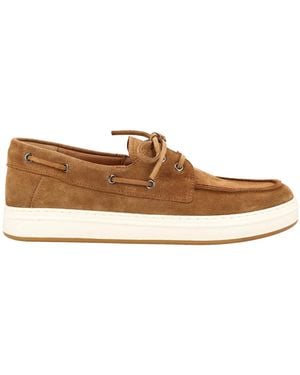 Hogan Almond Toe Lace-Up Shoes - Brown