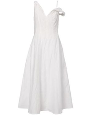 Rohe Off-Shoulder Cotton-Blend Midi Dress - White