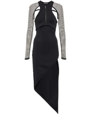 David Koma Embellished Cutout Midi Dress - Black