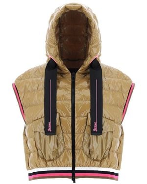 Herno Glossy Zip-Up Padded Vest - Metallic