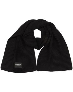 Dondup Ribbed Knit Scarf - Black