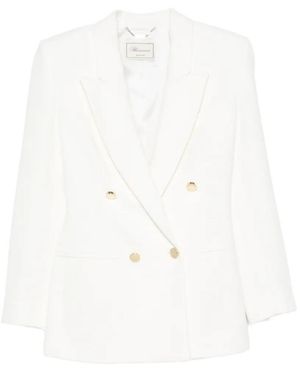 Blumarine Double-Breasted Blazer - White