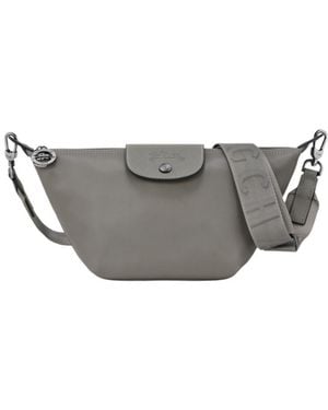 Longchamp Extra Xs Le Pliage Zipped Crossbody Bag - Grey