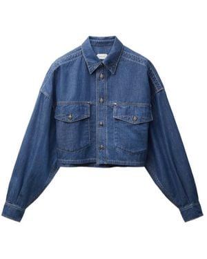Versace Loose Fit Denim Jacket - Blue